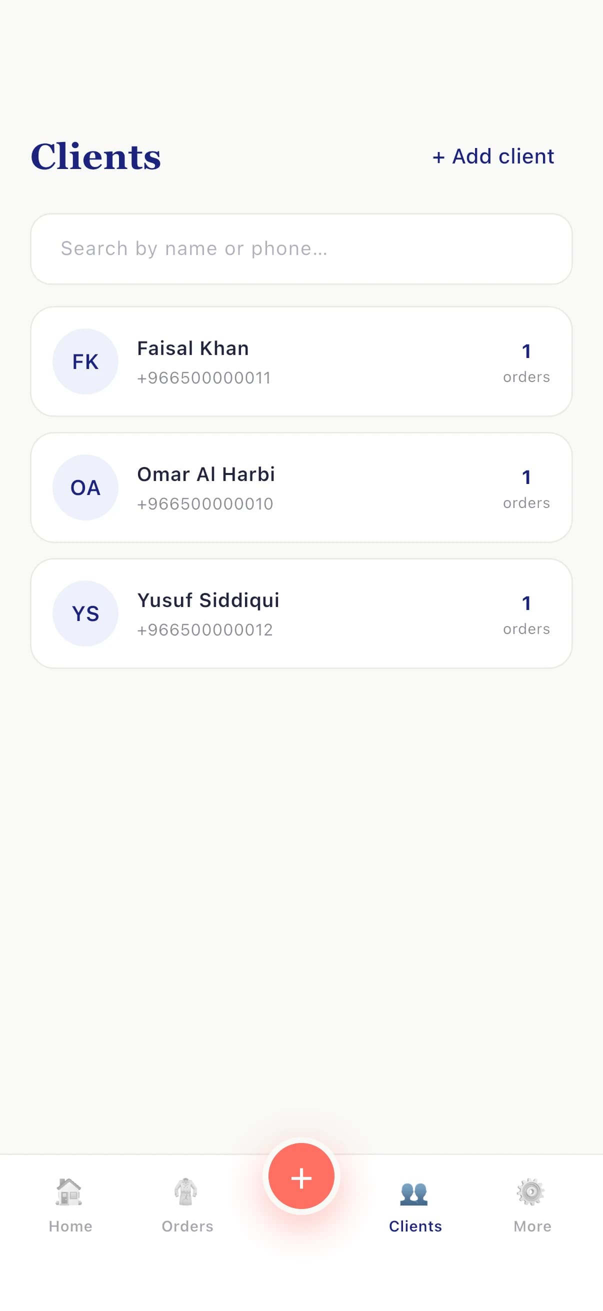 StitchlyOS customer records with order counts